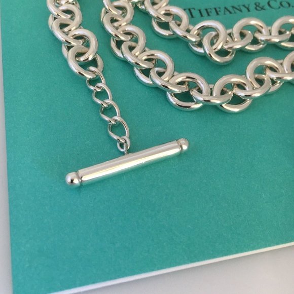 Tiffany & Co Heart Tag Toggle Necklace Authentic in Serling Silver Blank Heart - Picture 9 of 10